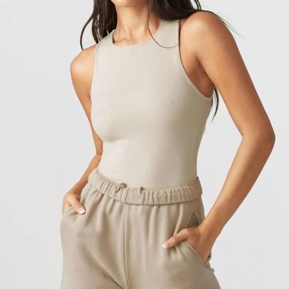 JOAH BROWN High Square Neck Ribbed Tank color “dune”  size xs/s